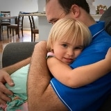 little girl with daddy