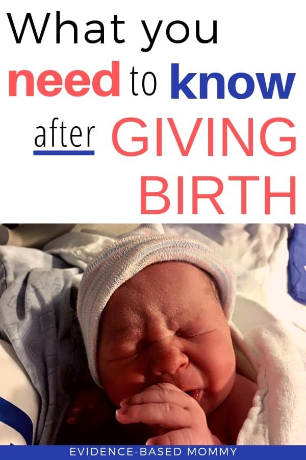 What you need to know after giving birth