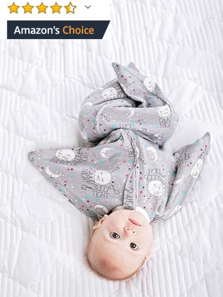 Baby in Zipadee-zip wearable blanket