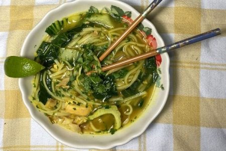 asian inspired chicken noodle soup