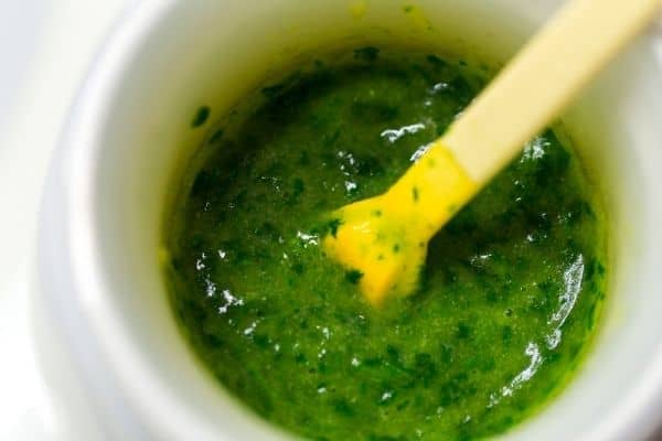 spinach creamed with breast milk for baby