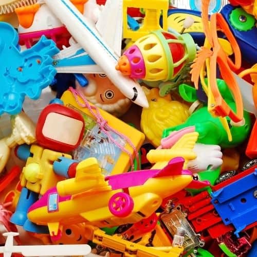 pile of tacky plastic toys