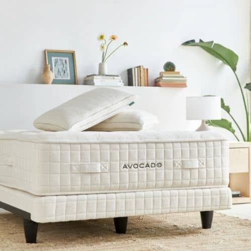 Avocado organic luxury mattress in white bedroom