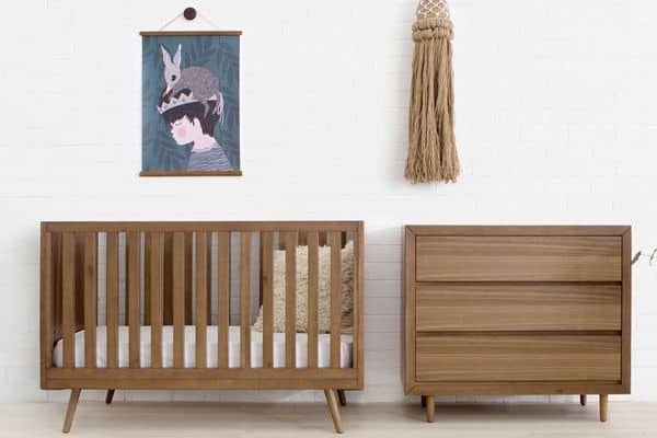 The Nifty Timber 3-in-1 crib and dresser from Ubabub