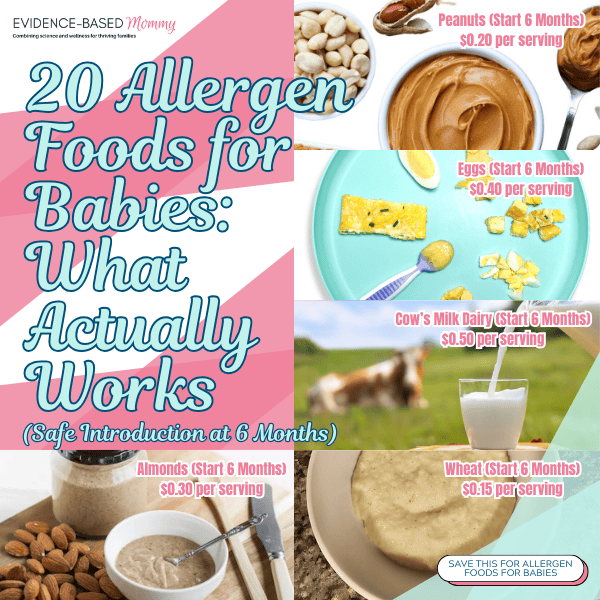 How to introduce allergens to baby: 20 safe ways to serve common allergens like peanuts, eggs, and dairy to six-month-olds.