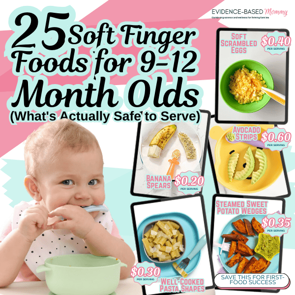 Soft finger foods for 9 month old: 25 safe, chewable foods cut into bite-sized pieces perfect for this developmental stage.