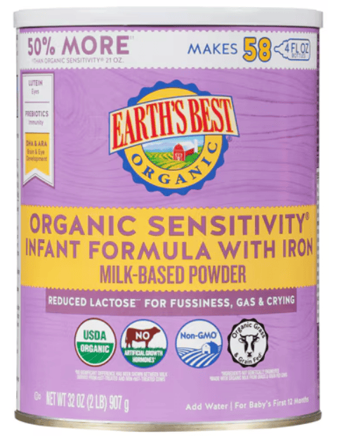 Earth's Best Organic Sensitivity Infant Formula